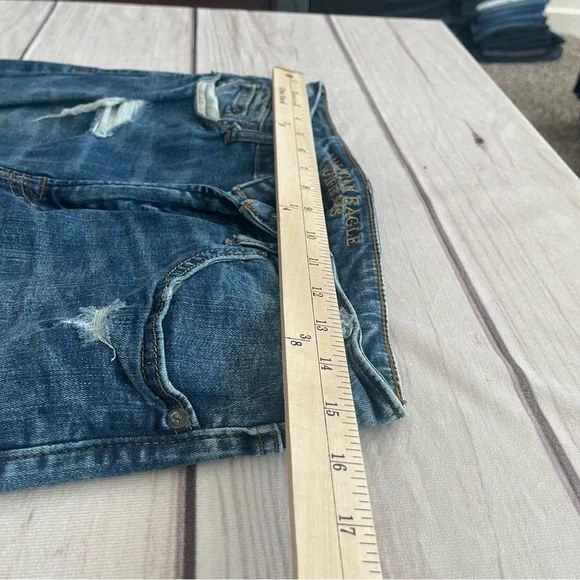 American Eagle Outfitters Blue Slim Jeans Distressed